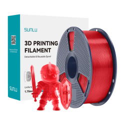 View product Sunlu PLA+ Filament (Transparent Red)