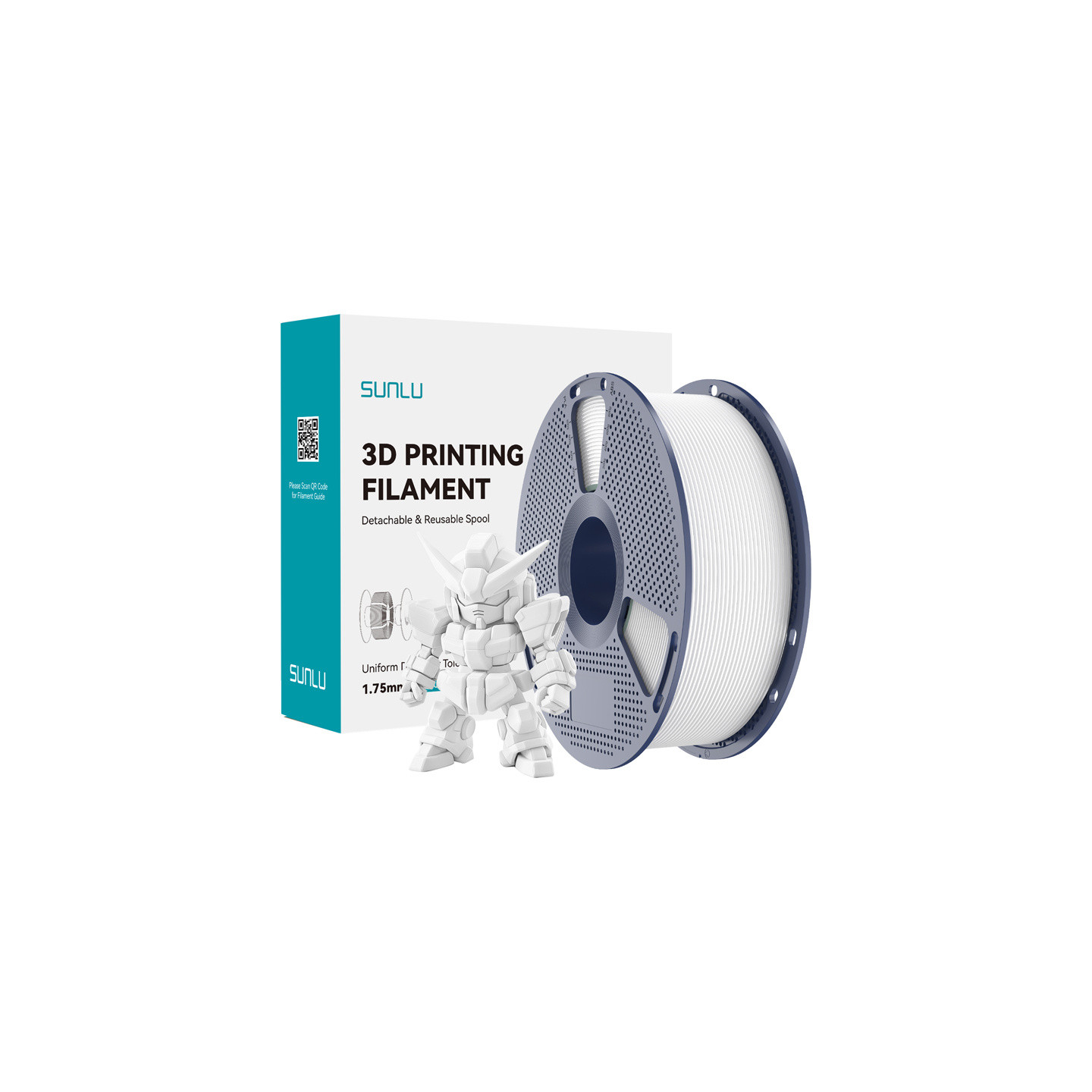 Sunlu PLA+ 2.0 Filament (White)