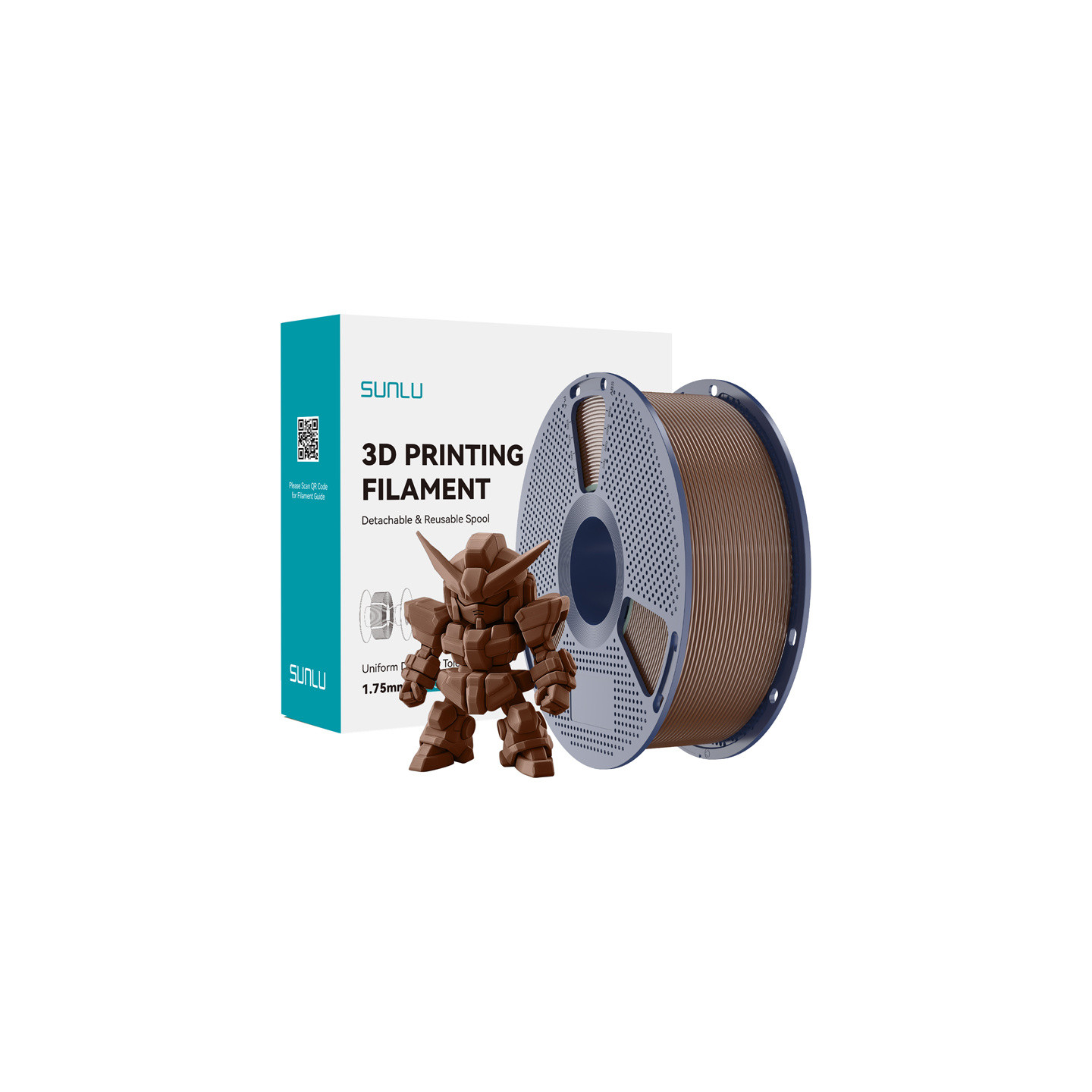 Sunlu PLA+ 2.0 Filament (Coffee Brown)