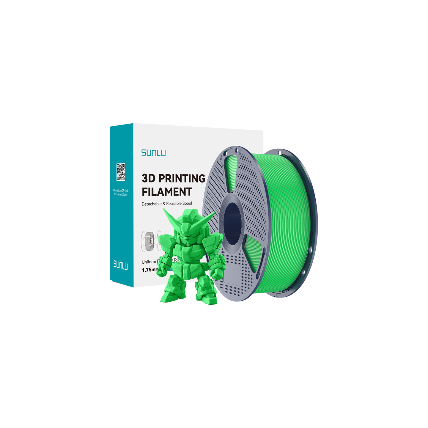 Sunlu PLA+ 2.0 Filament (Green)