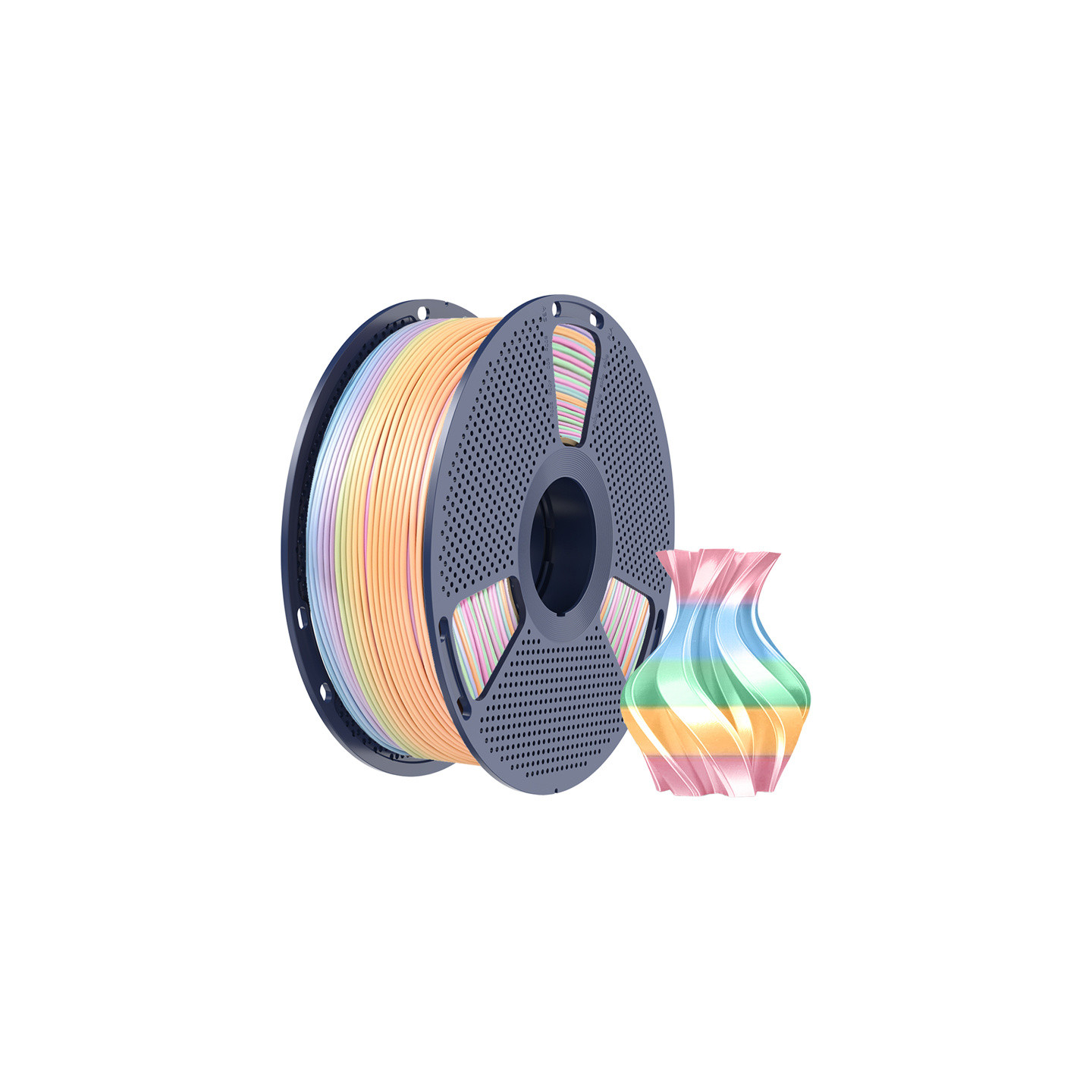 Sunlu PLA+ Silk Filament (Rainbow) 04
