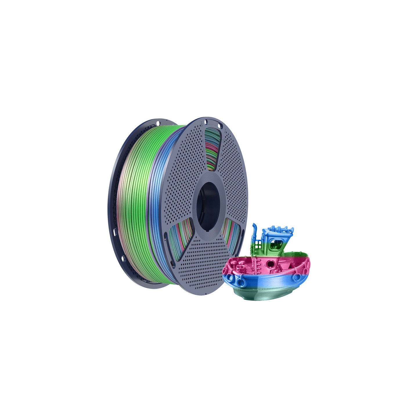 Sunlu PLA+ Silk Filament (Rainbow) 06