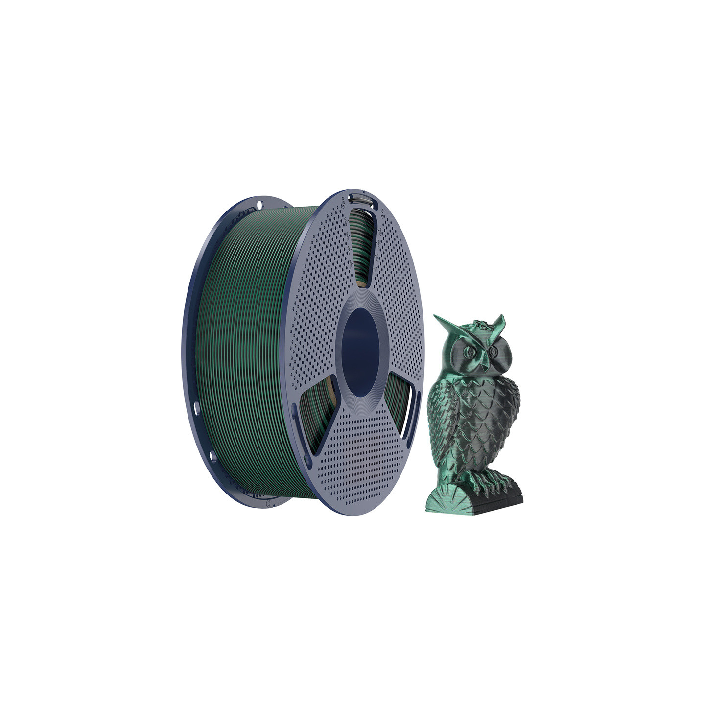 Sunlu PLA+ Silk Dual Color Filament (Black and Green)