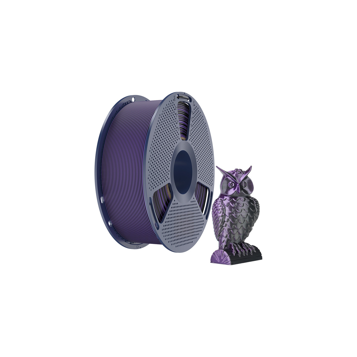 Sunlu PLA+ Silk Dual Color Filament (Black and Purple)