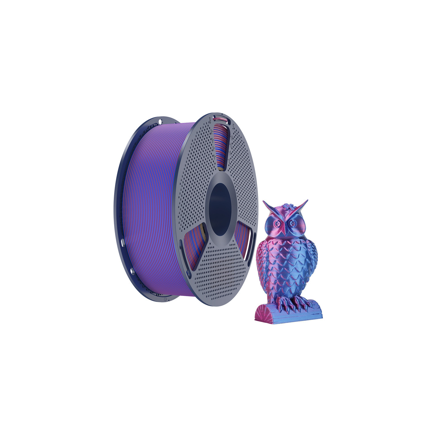Sunlu PLA+ Silk Dual Color Filament (Red and Blue)