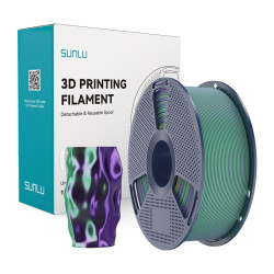 View product Sunlu PLA+ Silk Dual Color Filament (green and purple)