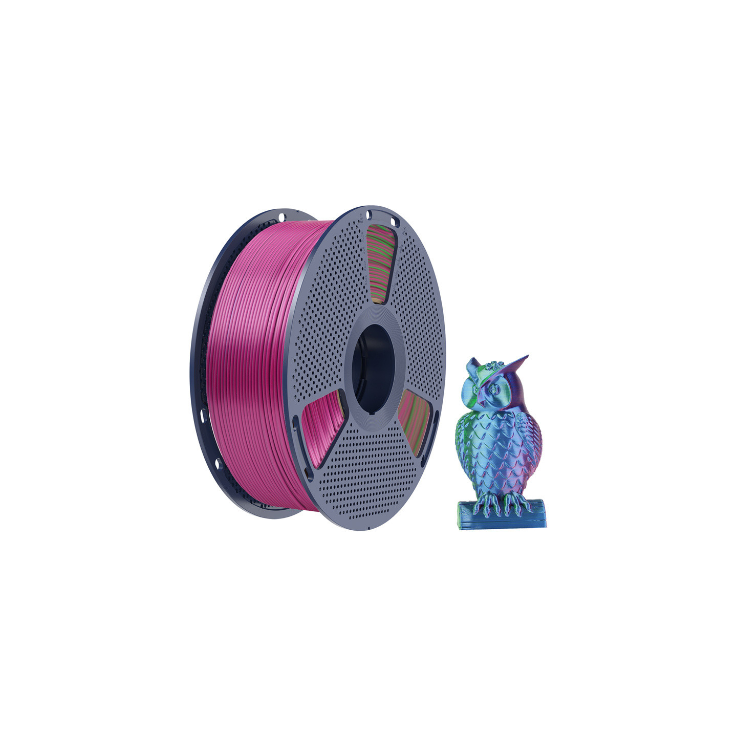 Sunlu PLA+ Silk Tri-Color Filament (blue-green-purple)