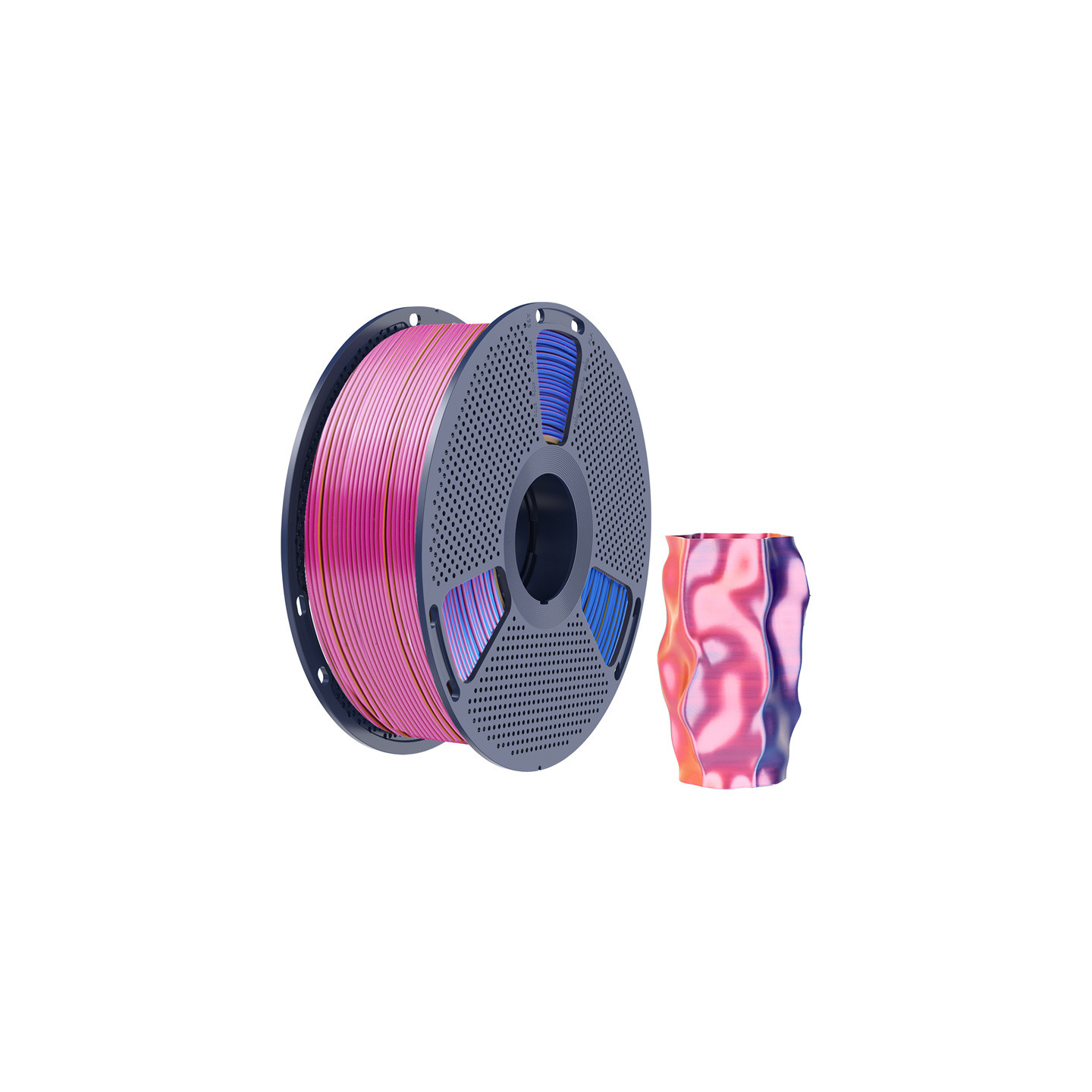 Sunlu PLA+ Silk Tri-Color Filament (red, yellow, and blue)