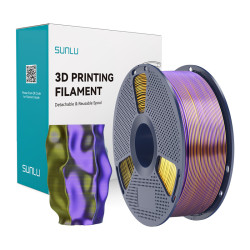 View product Sunlu PLA+ Silk Tri-Color Filament (Black, Gold, and Purple)