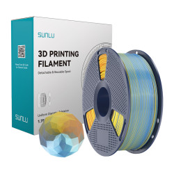View product Sunlu PLA+ Silk Forth-Color Filament (blue-purple-orange-yellow)