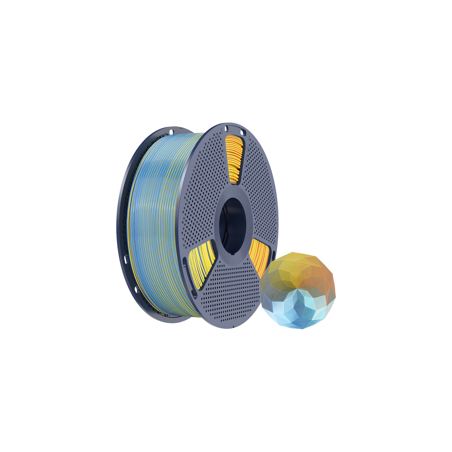 Sunlu PLA+ Silk Forth-Color Filament (blue-purple-orange-yellow)