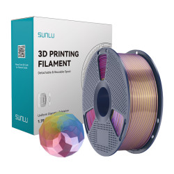 View product Sunlu PLA+ Silk Forth-Color Filament (blue-purple-red-gold)