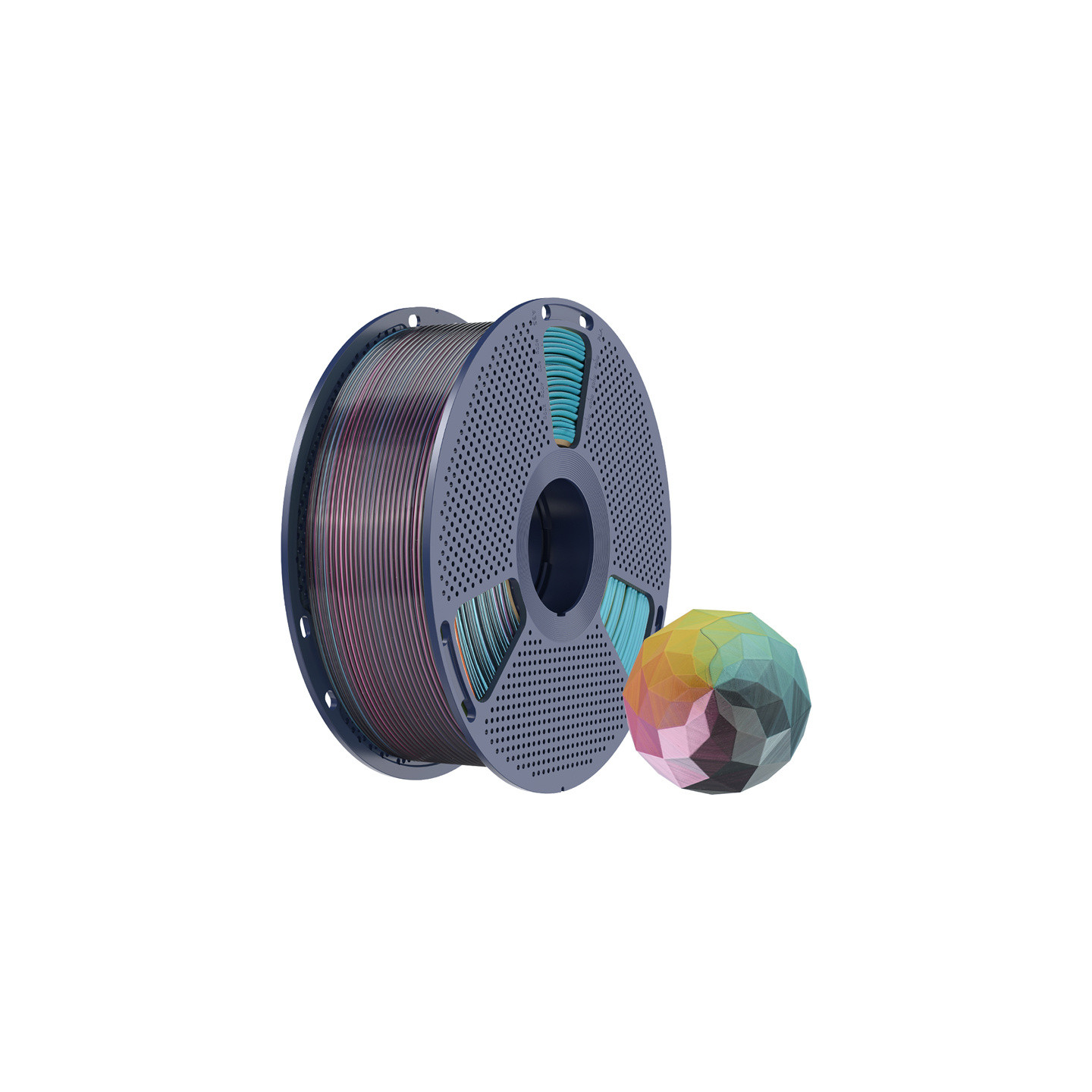 Sunlu PLA+ Silk Forth-Color Filament (red-yellow-green-black)