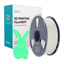 View product Sunlu PLA Glow-in-the-Dark Filament (White and Green)