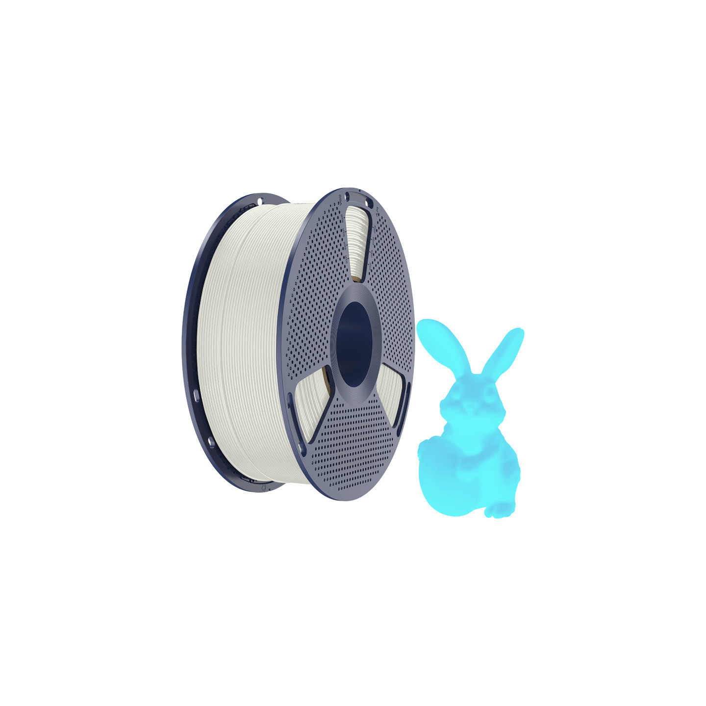 Sunlu PLA Glow-in-the-Dark Filament (White and Blue)