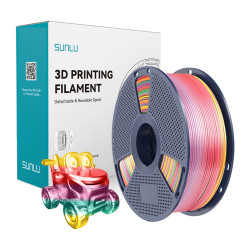 View product Sunlu PLA+ Silk Filament (Rainbow 01)