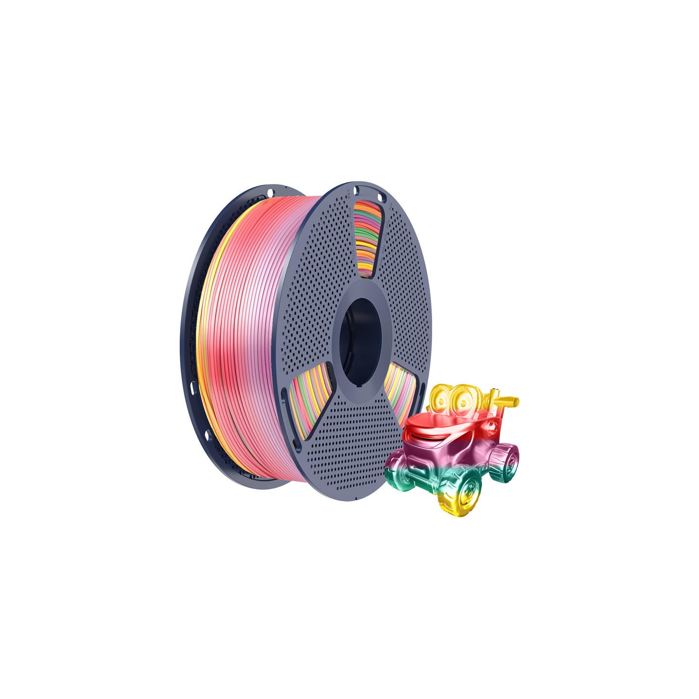 Sunlu PLA+ Silk Filament (Rainbow 01)