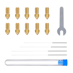 View product ELEGOO Neptune 4 / 4 Pro Brass Nozzle Set (0.2 mm x2, 0.4 mm x4, 0.6 mm x2, 0.8 mm x2)
