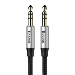 Baseus Yiven Audio Cable Cable 3.5 male Audio M30 1.5M Silver+ Black