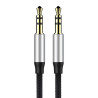 Baseus Yiven Audio Cable Cable 3.5 male Audio M30 1.5M Silver+ Black