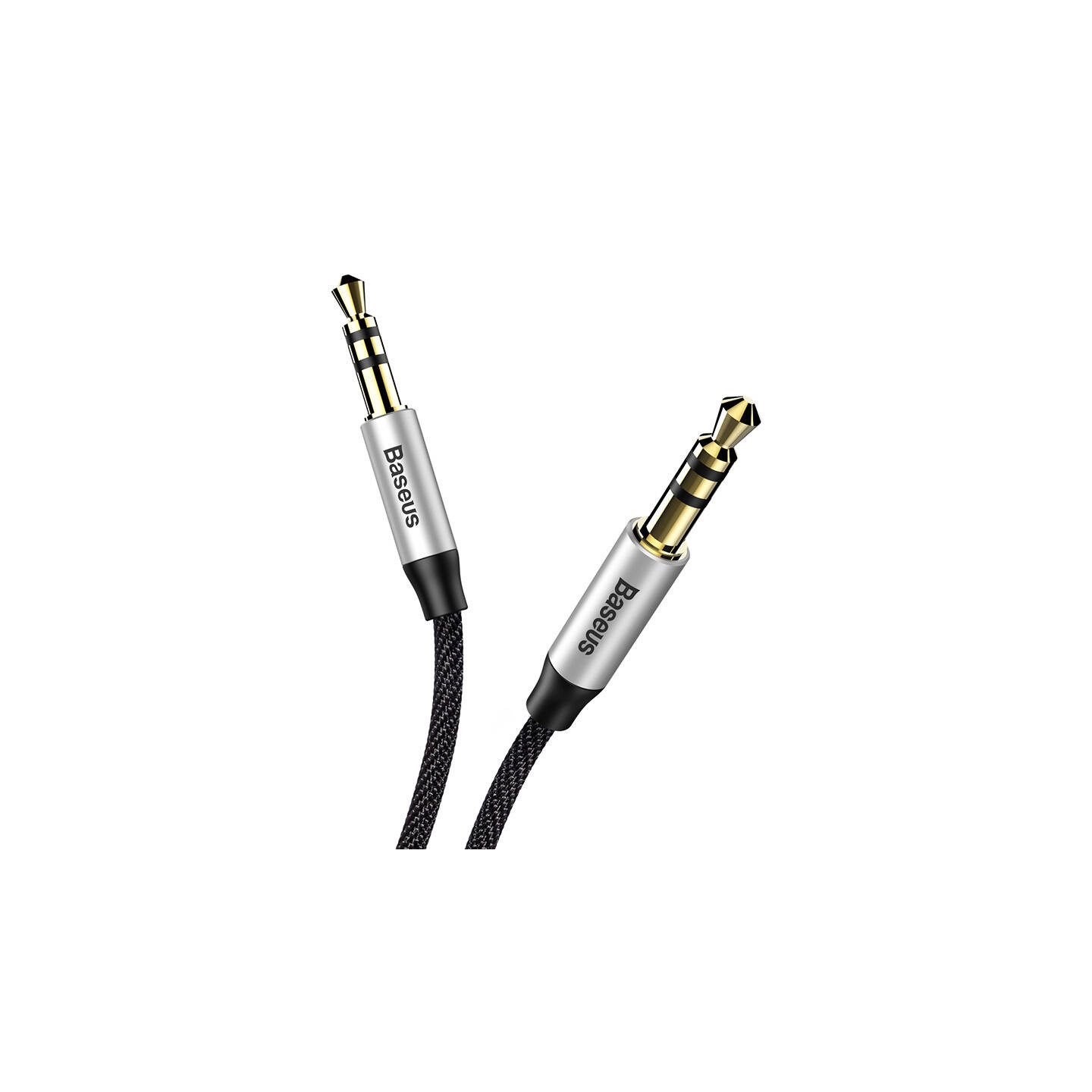Baseus Yiven Audio Cable Cable 3.5 male Audio M30 1.5M Silver+ Black