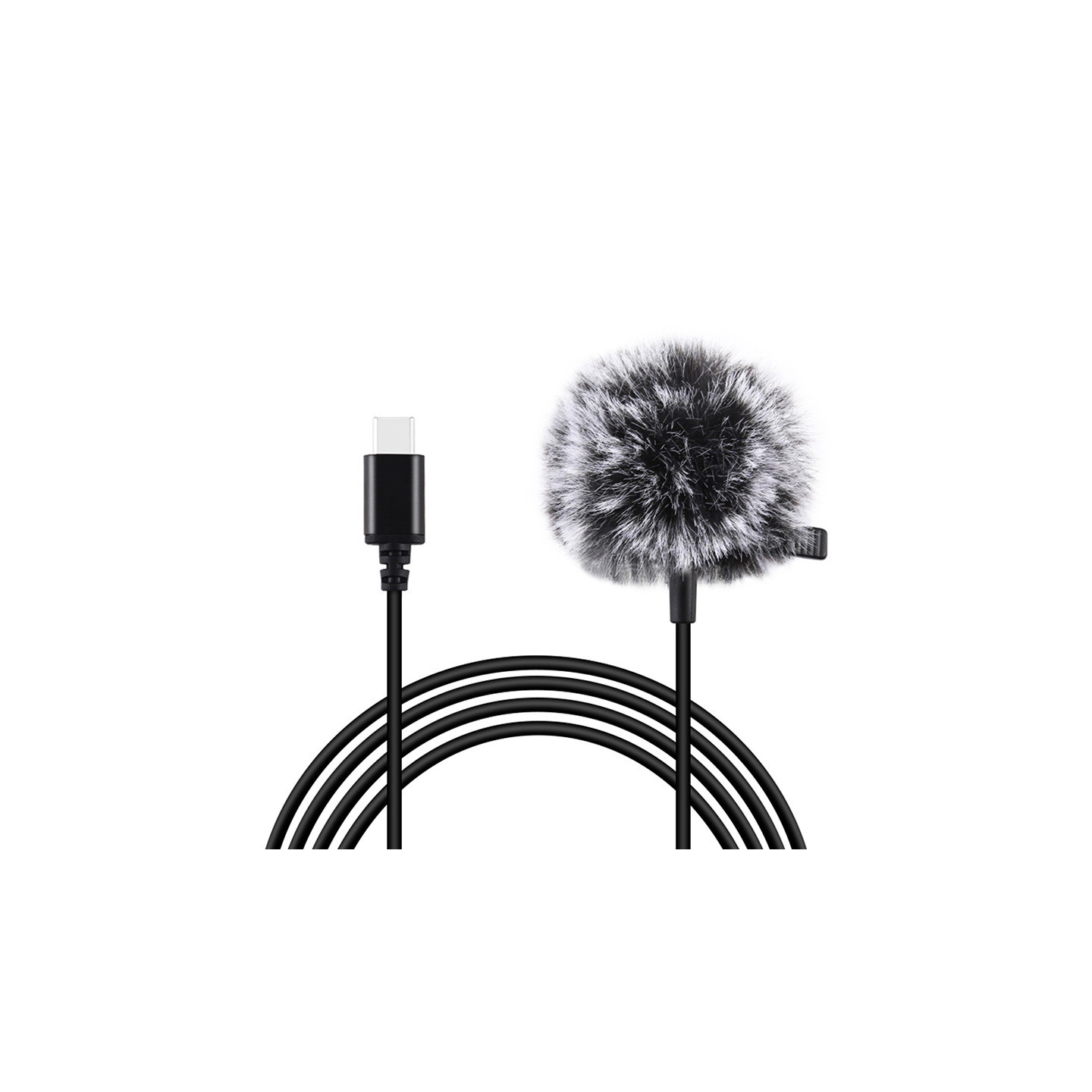 Jack Puluz tie microphone with clip PU425 1.5m USB-C