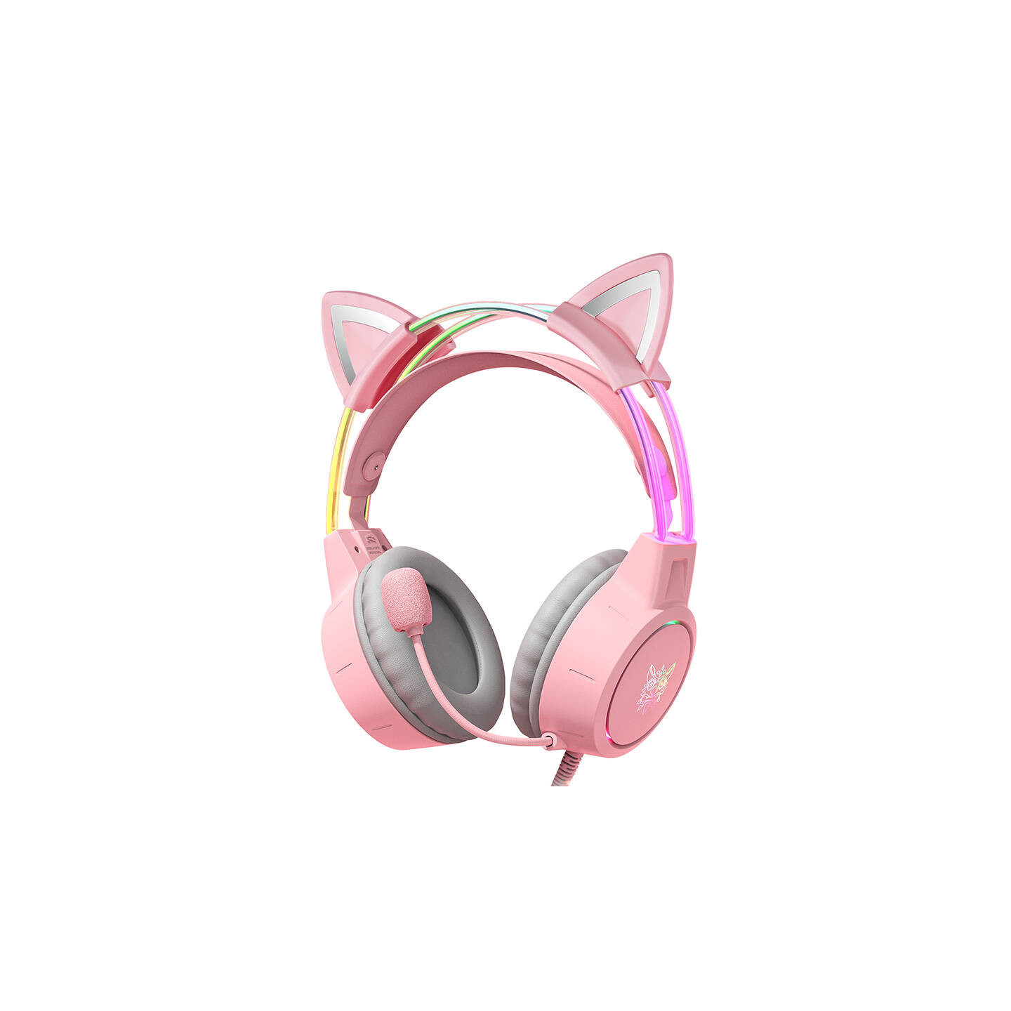 ONIKUMA X15Pro Gaming Headphones Pink/Cat Ears