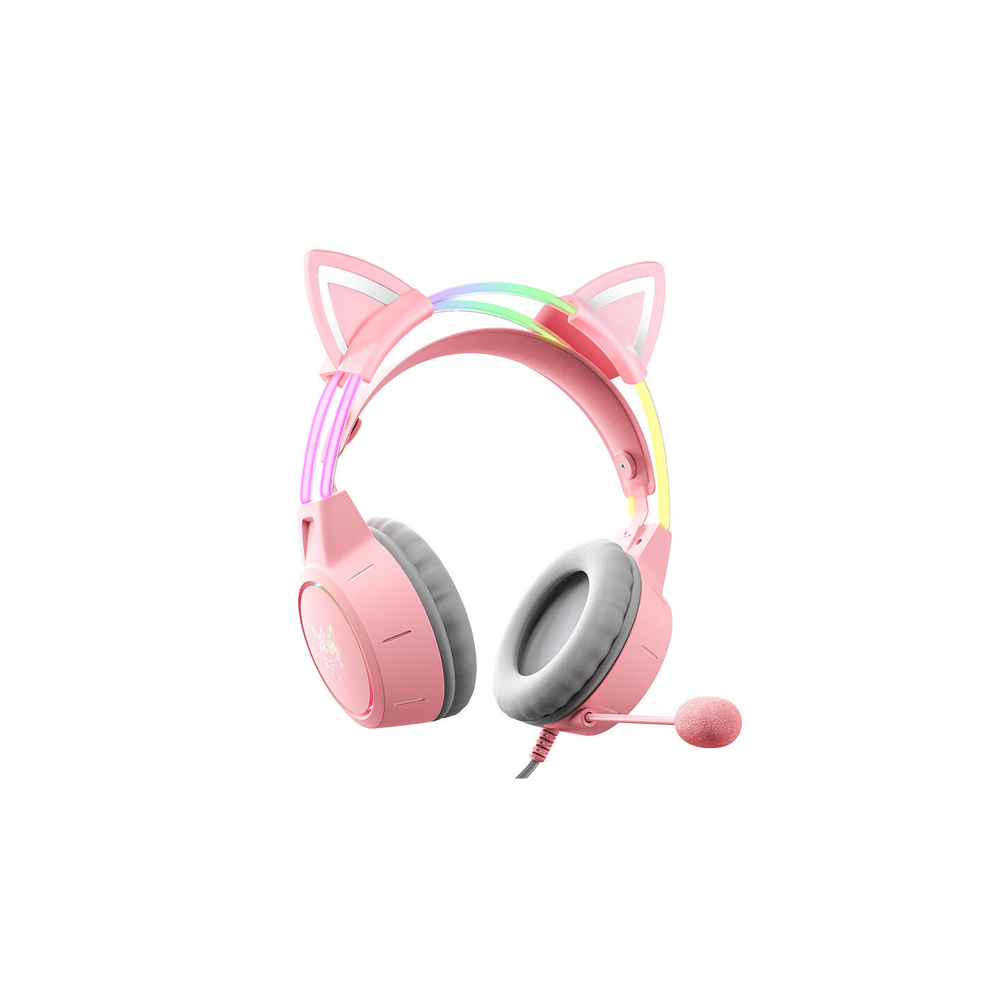 ONIKUMA X15Pro Gaming Headphones Pink/Cat Ears