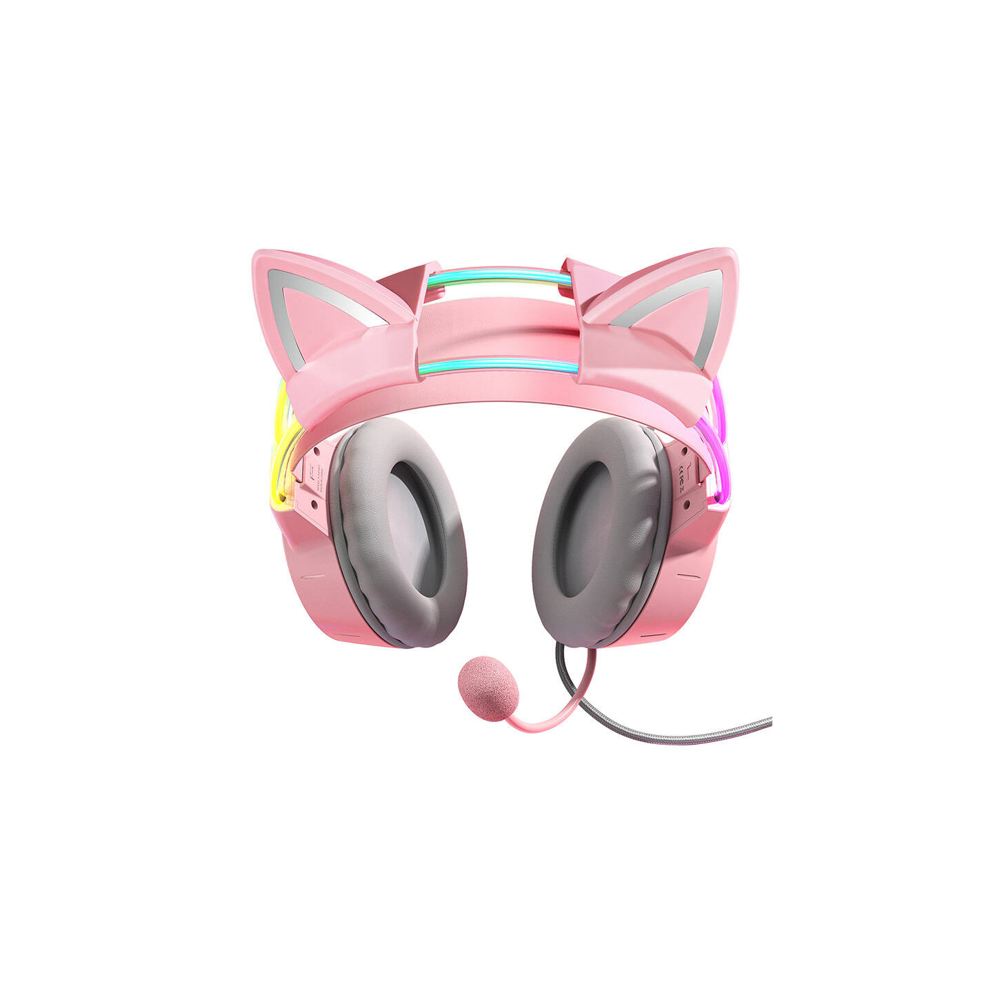 ONIKUMA X15Pro Gaming Headphones Pink/Cat Ears