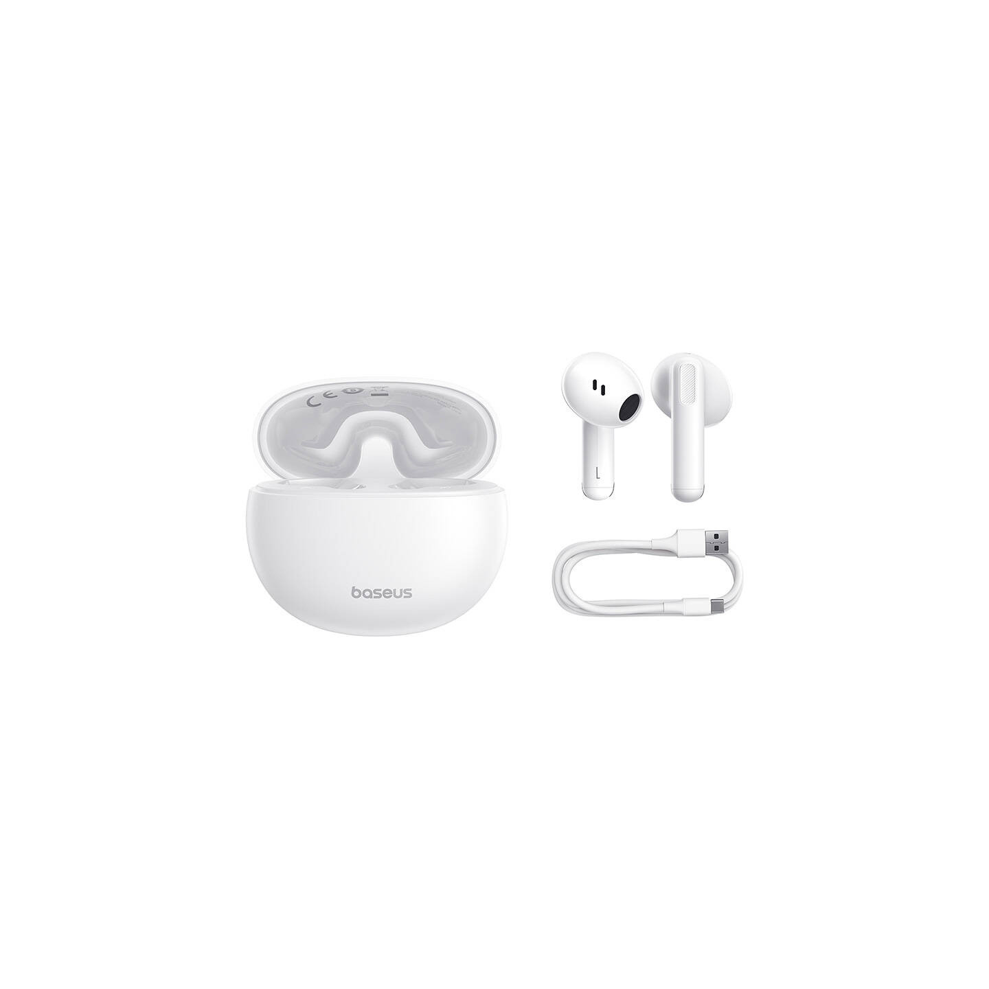 Earphones TWS Baseus Bowie E12 (white)