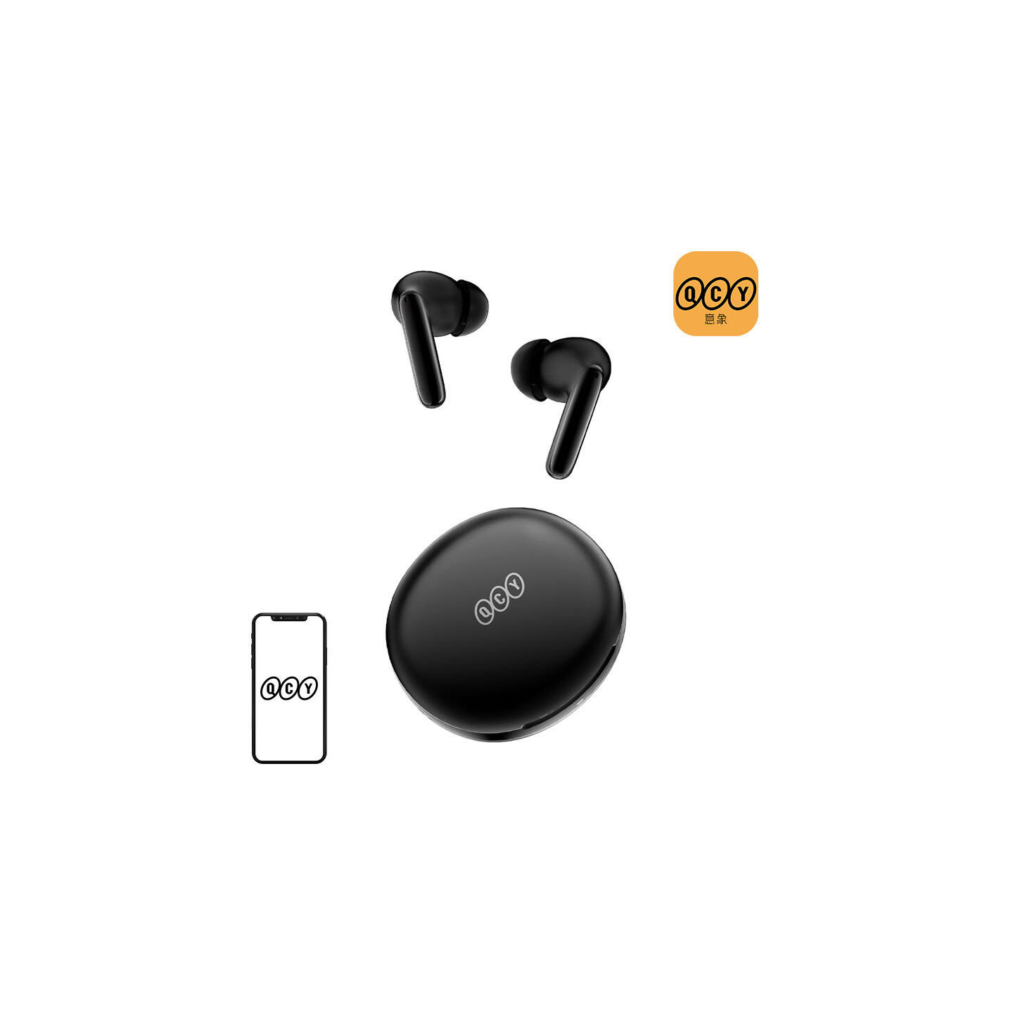 EarphonesTWS QCY T13 ANC2, ANC (black)