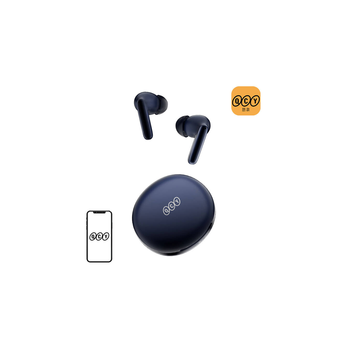 Earphones TWS QCY T13 ANC2, ANC (blue)