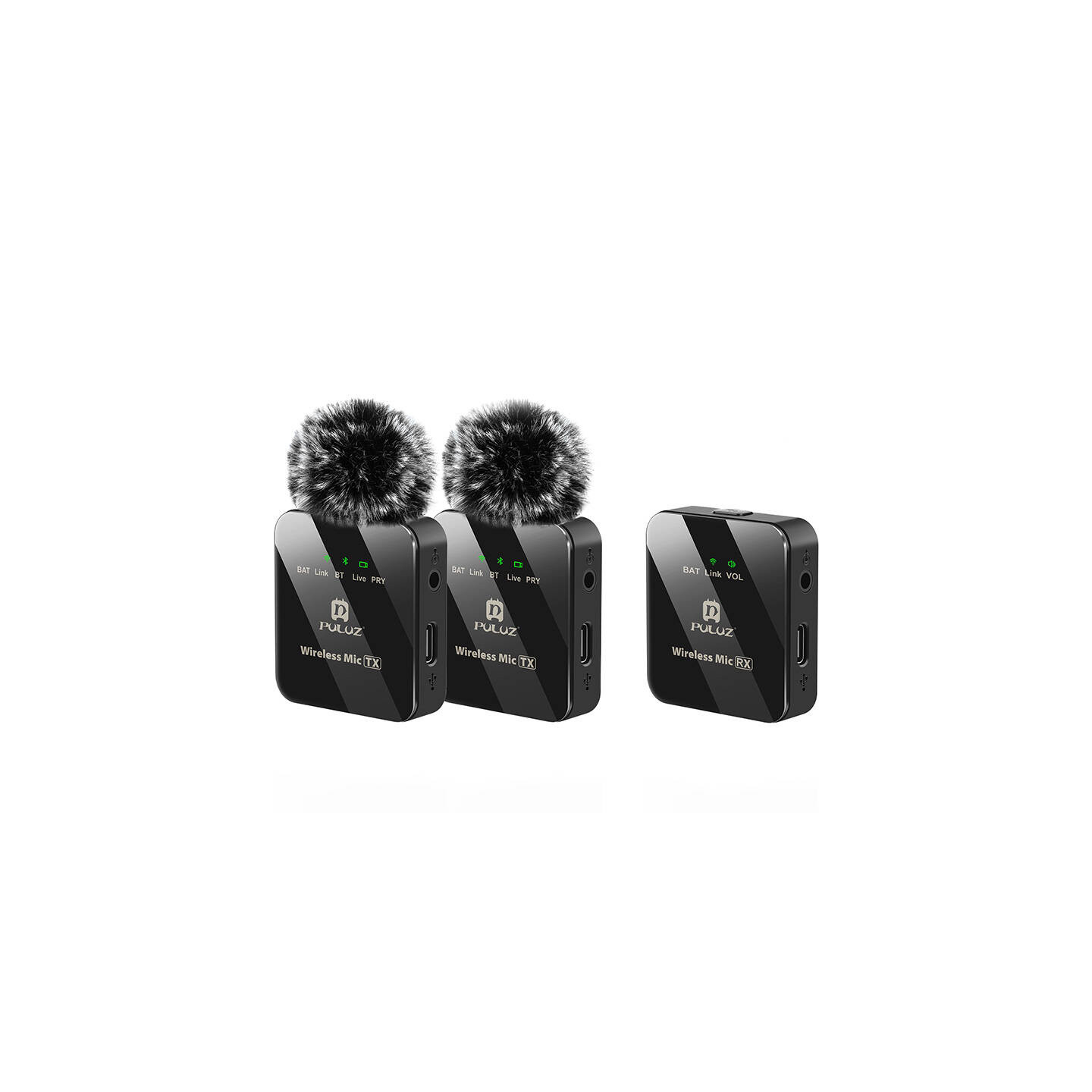 Wireless Lavalier Microphone PULUZ 2 TX + 1 RX