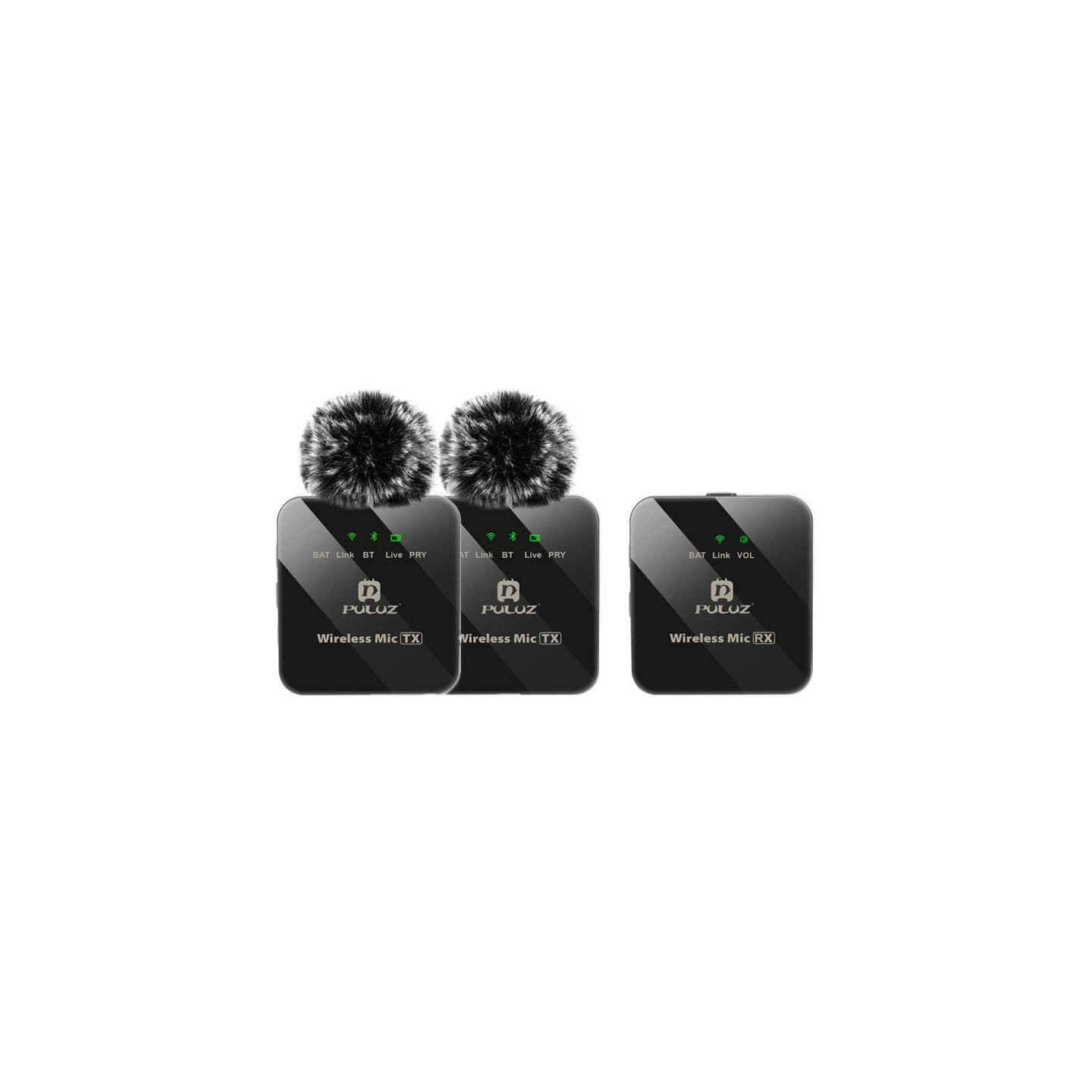 Wireless Lavalier Microphone PULUZ 2 TX + 1 RX