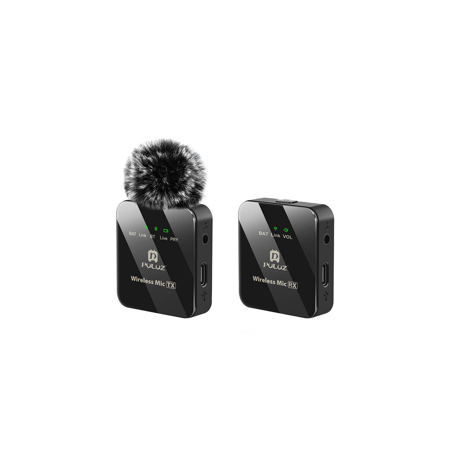Wireless Lavalier Microphone PULUZ 1 TX + 1 RX
