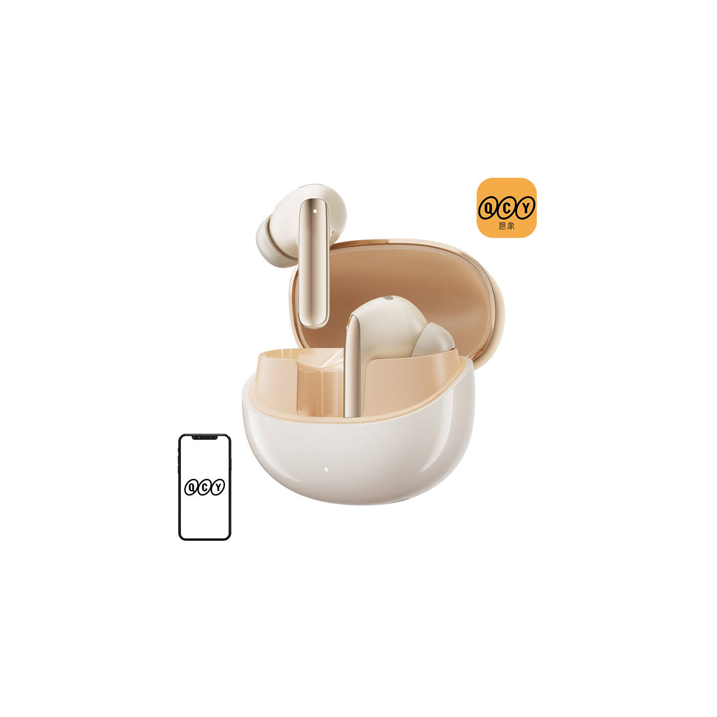 TWS QCY MeloBuds Pro HT08 headphones, ANC (gold)