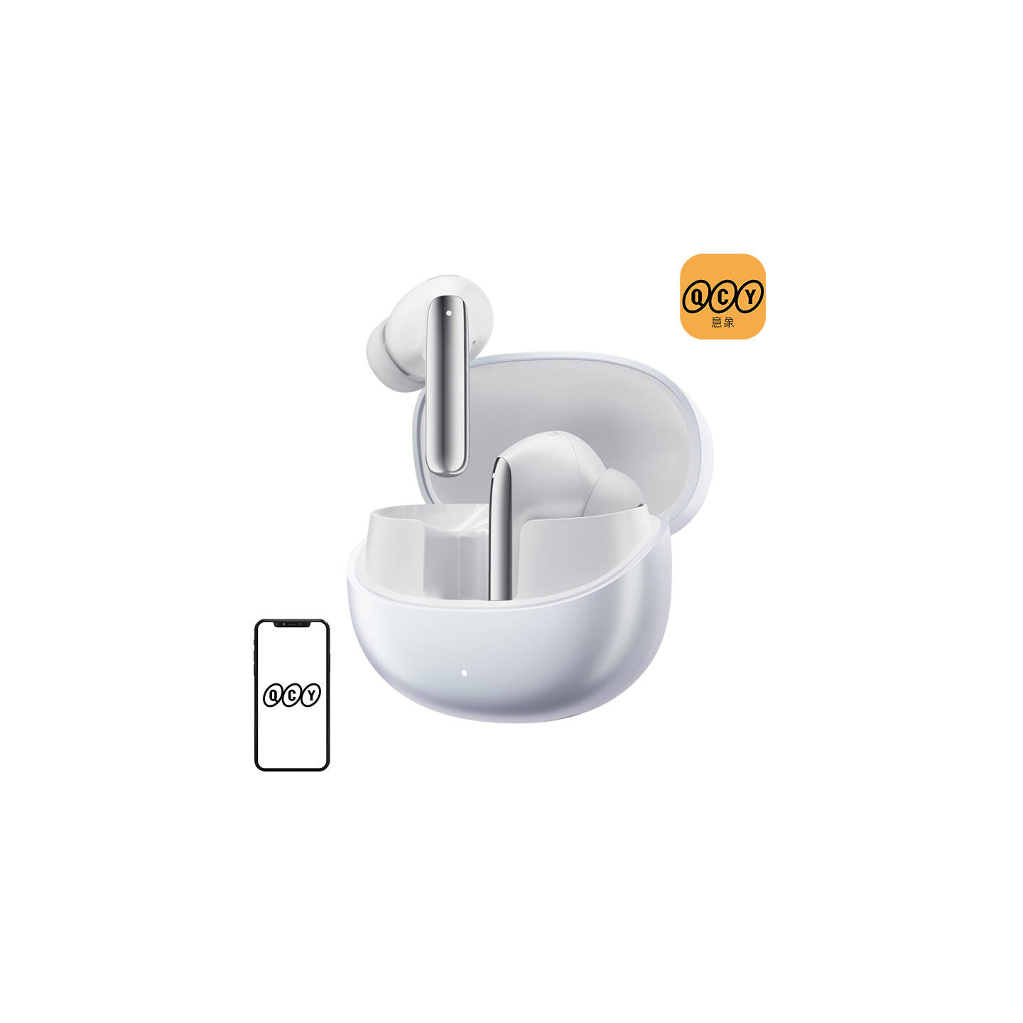 TWS QCY MeloBuds Pro HT08 Headphones, ANC (white)
