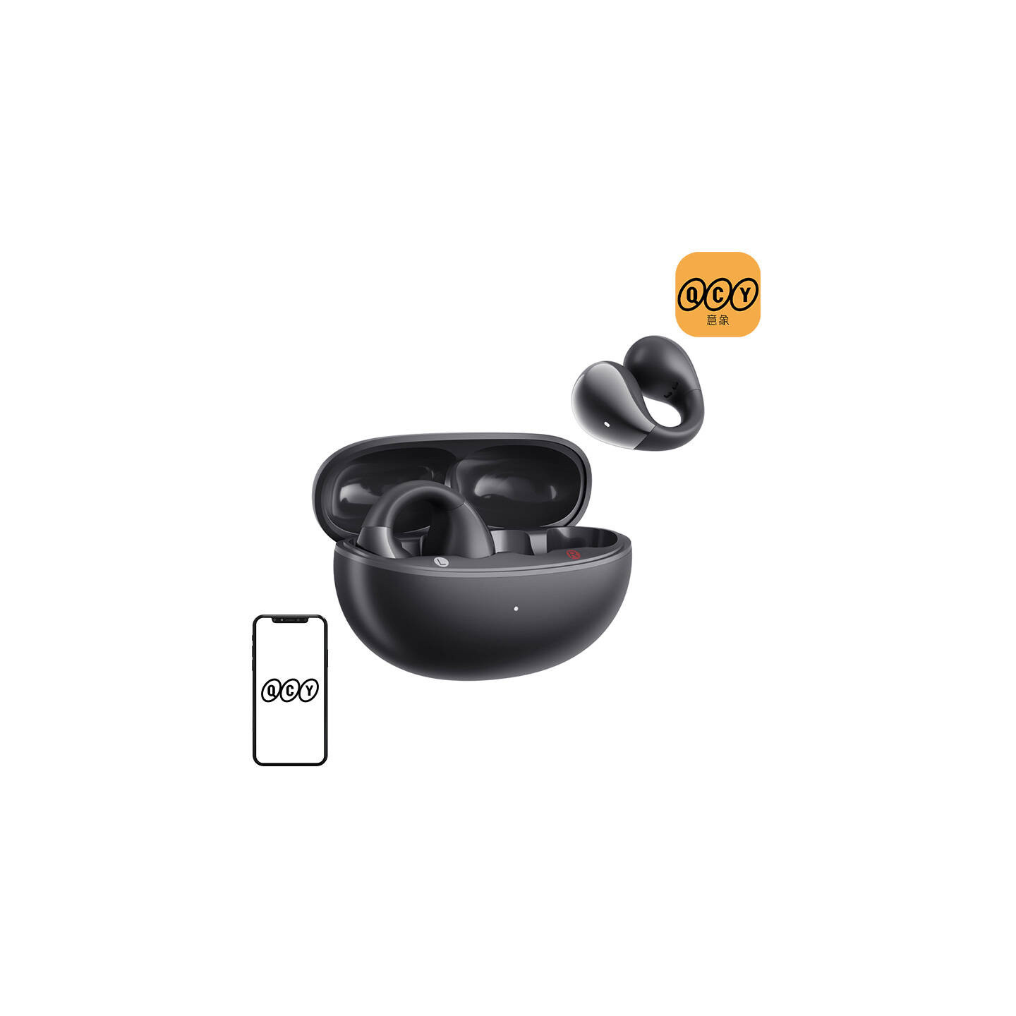 QCY Crossky Clip C30 Headphones (black)