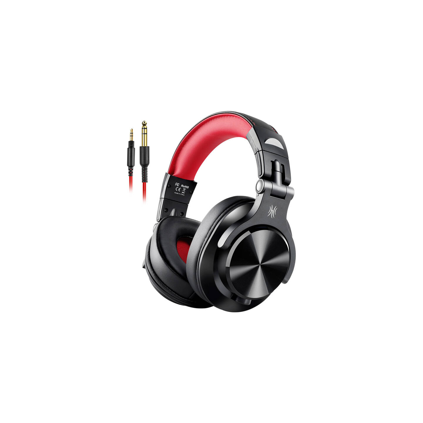 Oneodio A71 Wired Headphones (Black and Red)