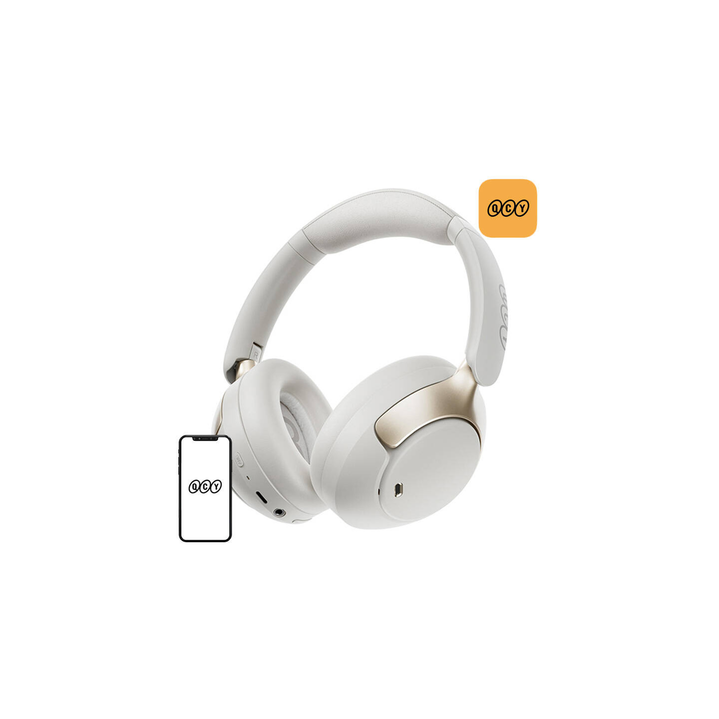 QCY H3 Pro Headphones (White)