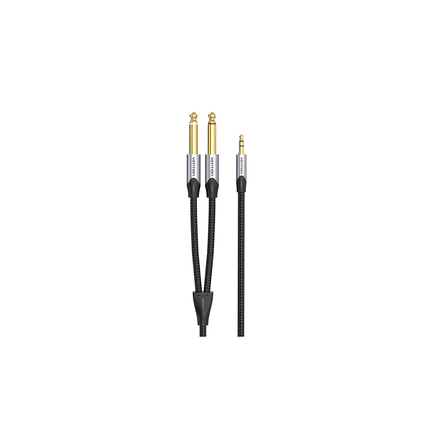 Audio cable mini jack 3.5mm to 2x jack 6.35mm male Vention BARHK 8m