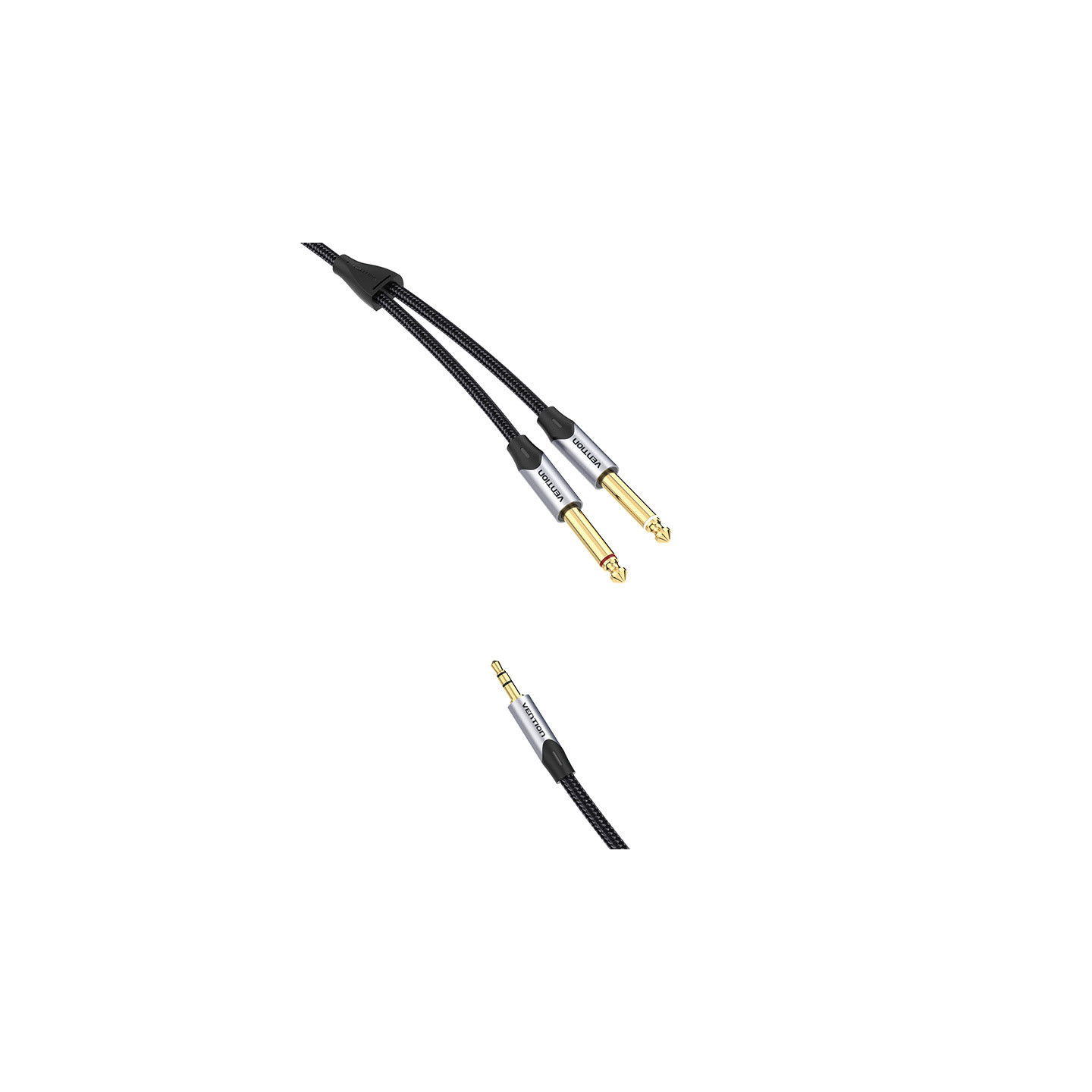 Audio cable mini jack 3.5mm to 2x jack 6.35mm male Vention BARHK 8m