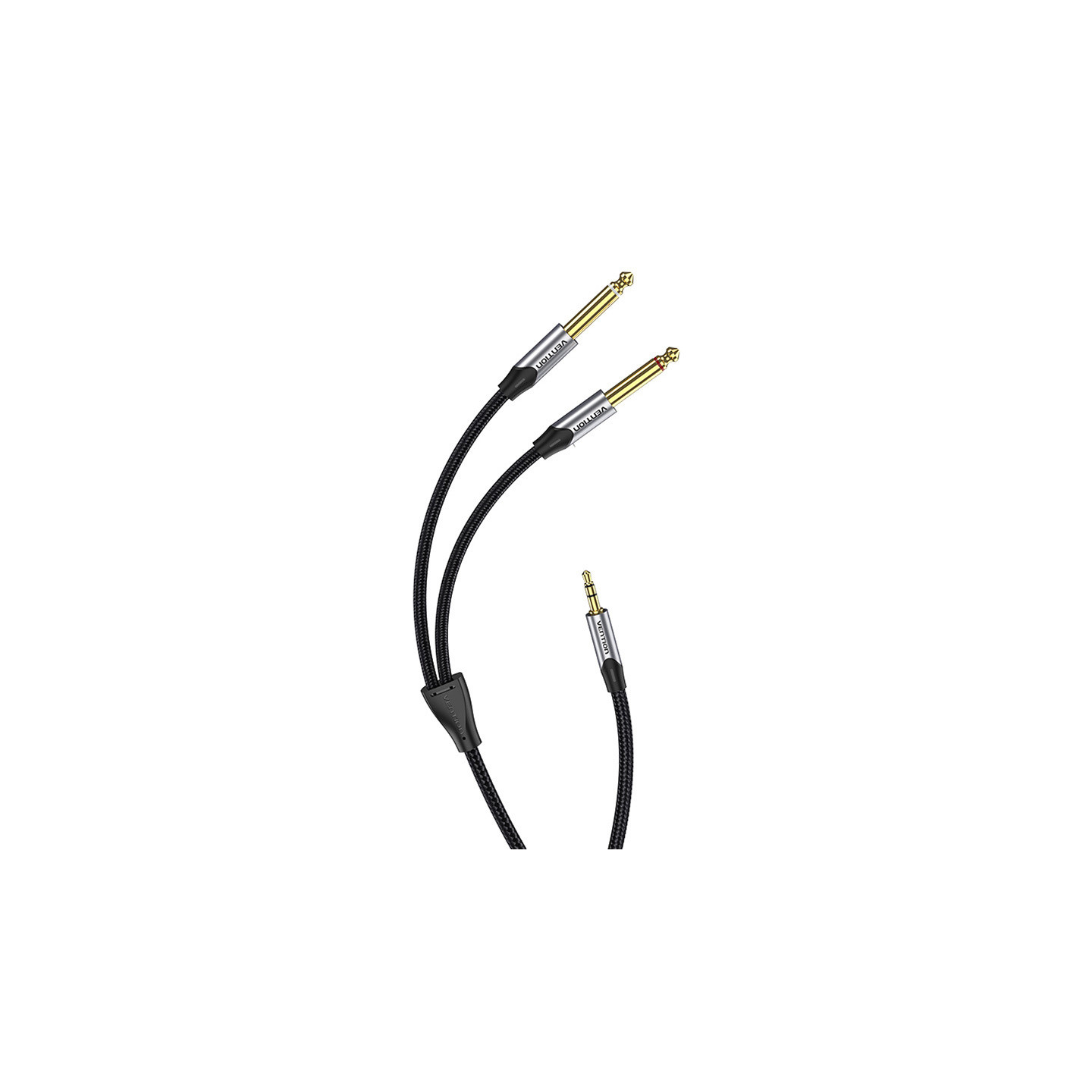 Audio cable mini jack 3.5mm to 2x jack 6.35mm male Vention BARHK 8m