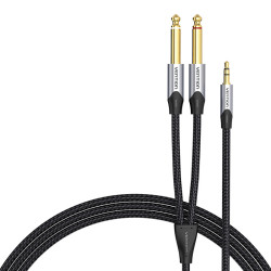View product Audio cable mini jack 3.5mm to 2x jack 6.35mm male Vention BARHL 10m