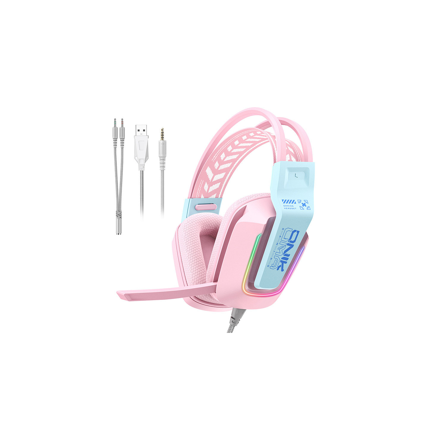 ONIKUMA X13 gaming headphones (pink)