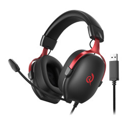 View product QCY Heroad VN200 Gaming Headphones (Black and Red)