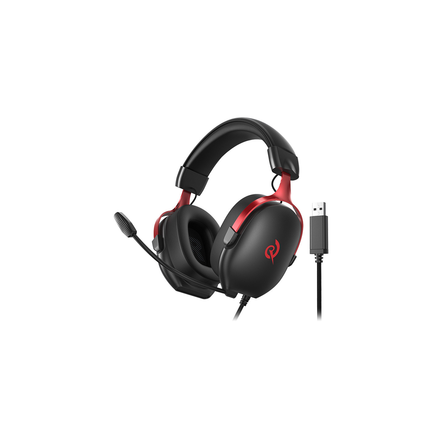 QCY Heroad VN200 Gaming Headphones (Black and Red)