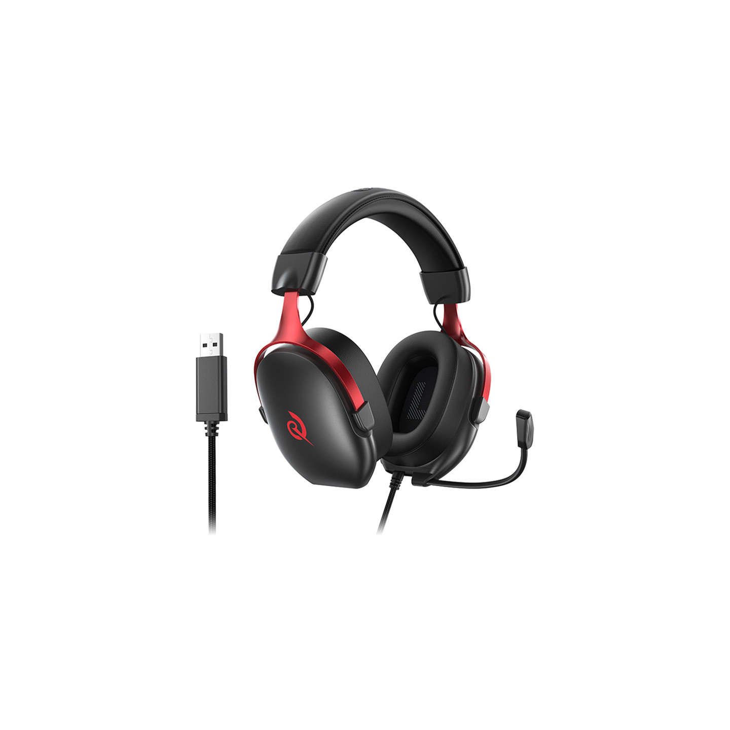 QCY Heroad VN200 Gaming Headphones (Black and Red)