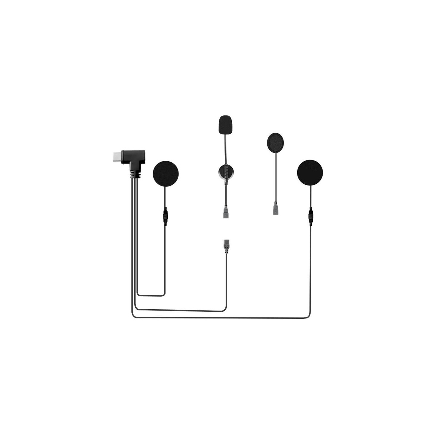 Type C headset for motorcycle helmet for MS8 EJEAS HIFI-M3 intercom