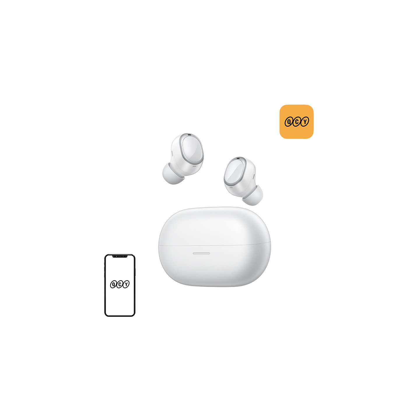 QCY Melobuds A30 Wireless Earbuds (White)